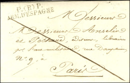 P. (R) P. / ARM. D'ESPAGNE Sur Lettre Avec Texte Daté De Cadix Le 15 Juin 1826 Pour Paris. - SUP. - R. - Sellos De La Armada (antes De 1900)