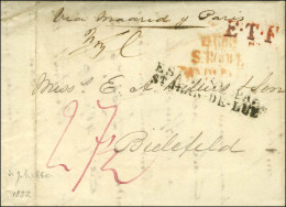 Lettre Avec Texte Daté De Gibraltar Le 7 Mai 1832 Adressée à Bielefeld. Au Recto, Mention Manuscrite '' Via Madrid Y Par - Autres & Non Classés