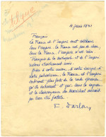DARLAN François (1881-1942), Amiral, Chef Du Gouvernement De Vichy. - Sonstige & Ohne Zuordnung