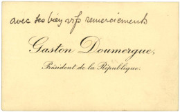 DOUMERGUE Gaston (1863-1937), Homme Politique Et Président De La République. - Other & Unclassified