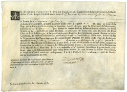 JEHANNOT Etienne, Sieur De BARTILLAT (1610-1701), Trésorier De France. - Other & Unclassified
