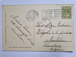 Netherlands. Postal Card From Amsterdam To Luxembourg. NVPH 57 With Perfin K 1 - Amsterdam