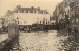 GISORS  CARTE PHOTO INONDATIONS DE  1925 - 1926   PLACE DU MARCHE - Gisors