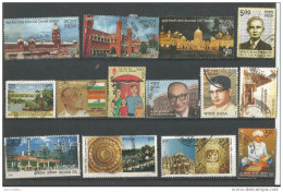 India - 2009 - 28  Different Commemorative Stamps. - USED. (  OL 02/10/2013 ) - Gebruikt