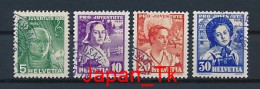 SCHWEIZ Mi. Nr. 306-309 „Pro Juventute“: 100. Todestag Von Hans Georg Nägeli; Frauentrachten- Siehe Scan - Used - Used Stamps