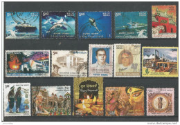 India - 2008 - 15 Different Commemorative Stamps - USED. ( OL 02/10/2013 ) - Gebraucht