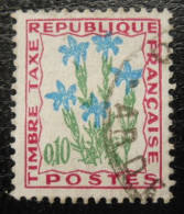 France Timbre  Taxe  96  Fleurs Des Champs  10c  Carmin Vert Et Outremer - 1960-.... Gebraucht