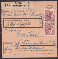 A956, MeF Mit 2 Werten, Paketkarte "Berlin-Wilhelmsruh", 14.2.49 - Brieven En Documenten