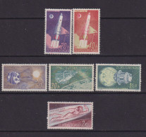 CZECHOSLOVAKIA  - 1961 Space Research Set Never Hinged Mint - Unused Stamps