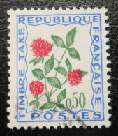 France Timbre  Taxe  101  Fleurs Des Champs  50c  Outremer Vert Et Rouge - 1960-.... Used