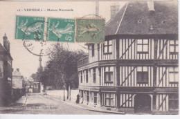 27 - EURE - VERNEUIL SUR AVRE -  VIEILLE MAISON NORMANDE EN COLOMBAGE PRES DE LA PLACE THIERS - Verneuil-sur-Avre