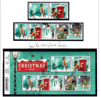 Great Britain 2014 Christmas  Set Of 7 + Minisheet Used - Usados