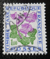 France Timbre  Taxe  102  Fleurs Des Champs  1f  Outremer Vert Et Lilas - 1960-.... Gebraucht