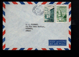 MONACO AFFRANCHISSEMENT COMPOSE SUR LETTRE POUR LA FRANCE 1953 - Covers & Documents