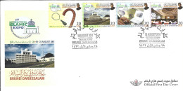 BRUNEI. N°597-600 De 2001 Sur Enveloppe 1er Jour. Exposition Islamique. - Brunei (1984-...)