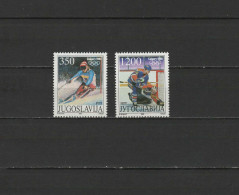 Yugoslavia 1988 Olympic Games Calgary Set Of 2 MNH - Hiver 1988: Calgary