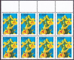 Bloc De 8 Timbres Préo 248 Fleurs Orchidées 0,39 Euro Orchidée Insulaire  Neuf Gomme D'origine - 1989-2008