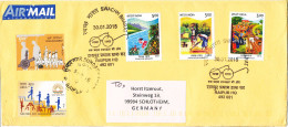 India FDC / Cover 31-1-2015 Uprated And Sent To Germany 31-3-2015 - FDC