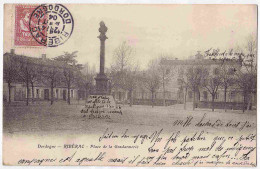 24 - B32583CPA - RIBERAC - Place De La Gendarmerie - Carte Pionniere - Très Bon état - DORDOGNE - Riberac