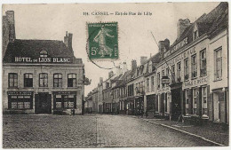 59 - B30077CPA - CASSEL - Entree Rue De Lille - Hotel Du Sauvage Et Du Lion Blanc - Bon état - NORD - Cassel