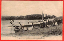 33 - T29823CPA - LANGON - Lancement D'un Bateau - Bords De La Garonne - Très Bon état - GIRONDE - Langon