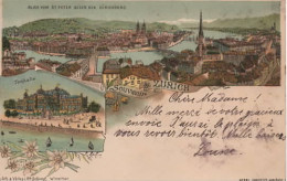 SOUVENIR DE ZURICH AGE D OR OBLITERATON  1895 - Zürich