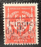 Franchise Militaire FM 12 Rouge Sans Valeur Oblitéré - Military Postage Stamps