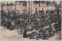 37 - B33549CPA - TOURS - Marché Aux Fruits Et Aux Légumes, Place Des Halles - Assez Bon état - LOIR-ET-CHER - Tours