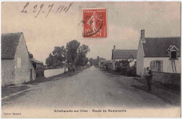 41 - B33404CPA - VILLEFRANCHE SUR CHER - Route De Romorantin - Très Bon état - LOIR-ET-CHER - Autres & Non Classés