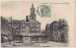 49 - B33131CPA - ANGERS - Place Et Statue Gregoire Bordillon - Parfait état - MAINE ET LOIRE - Angers