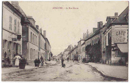 51 - B32986CPA - ANGLURE - La Rue Haute - Grande Rue - Cafe Union - Parfait état - MARNE - Anglure