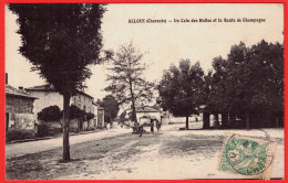 16 - B33956CPA - ALLOUE - Coin Des Halles Et Route De Champagne - Très Bon état - CHARENTE - Otros & Sin Clasificación