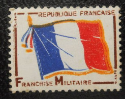 Franchise Militaire FM 13 Sans Valeur Drapeau Bleu Blanc Rouge  Non Oblitéré Sans Gomme - Militaire Zegels