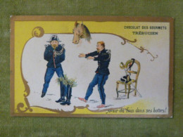 Expression Humoristique "Avoir Du Foin Dans Ses Bottes " Chevaux, Militaires - Publicité Chocolat Des Gourmets - Autres & Non Classés