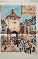 1914 1918   Affiche HANSI  Souscrivez A L"emprunt     Une Noce En Alsace - Historische Dokumente