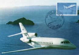 Carte Maxi  1985 Premier Jour : FALCON 900 - 1980-1989