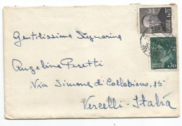 Portugal Cover Aveiro 27feb1950 To Italy With Avis Dinasty C30 + HV 1$75 - Postmark Collection