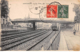 92 - ASNIERES - SAN52200 - Le Pont Des Couronnes - Train - Asnieres Sur Seine