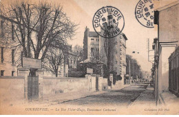 92 - COURBEVOIE - SAN52175 - La Rue Victor Hugo - Pensionnat Corbunnel - En L'état - Courbevoie