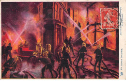 Métiers - N°84171 - Un Grand Incendie - Pompiers - Firemen