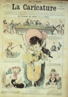 La Caricature 1880 N°  14 Vacances De Pâques Draner Robida Quidam Trick - Riviste - Ante 1900