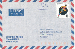 Yemen Air Mail Cover Sent To Germany Single Franked No Postmark On Stamp Or Cover - Yemen