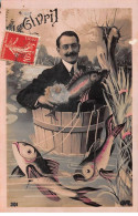 1erv Avril - N°84049 - Homme Dans Un Tonneau Portant Un Poisson - 1 De April (pescado De Abril)