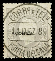 Açores, 1882, # 42a Dent. 13 1/2, Used - Açores