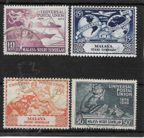 MALAYA - NEGRI SEMBILAN 1949 UPU SET SG 63/66 FINE USED Cat £9 - Negri Sembilan