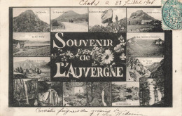 SOUVENIR DE... - Souvenir De L'Auvergne - Multi-vues De Différentes Endroits - Carte Postale Ancienne - Gruss Aus.../ Grüsse Aus...