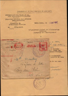 Lettre De Baden Baden, Zone Francaise D Occupation,instruction Publique Pour La France, Précy Sous Thiel, 1947 - Mechanical Postmarks (Other)