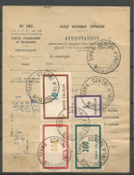 ATTESTATION DE CAISSE NATIONLE D'EPARGNE N° F103 /92/107/115 OBL Recommander / Used - Fictifs