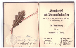 Dt- Reich (024293) Propaganda HJ Siegerurkunde Bannsportfest Und Bannmeisterschafter Ludwigshafen Für Den 3. Platz - Historical Documents