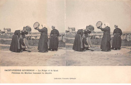 56 - SAINT PIERRE QUIBERON - SAN57086 - La Plage Et Le Quai - Femmes De Marins Vannant La Récolte - Métier - Quiberon